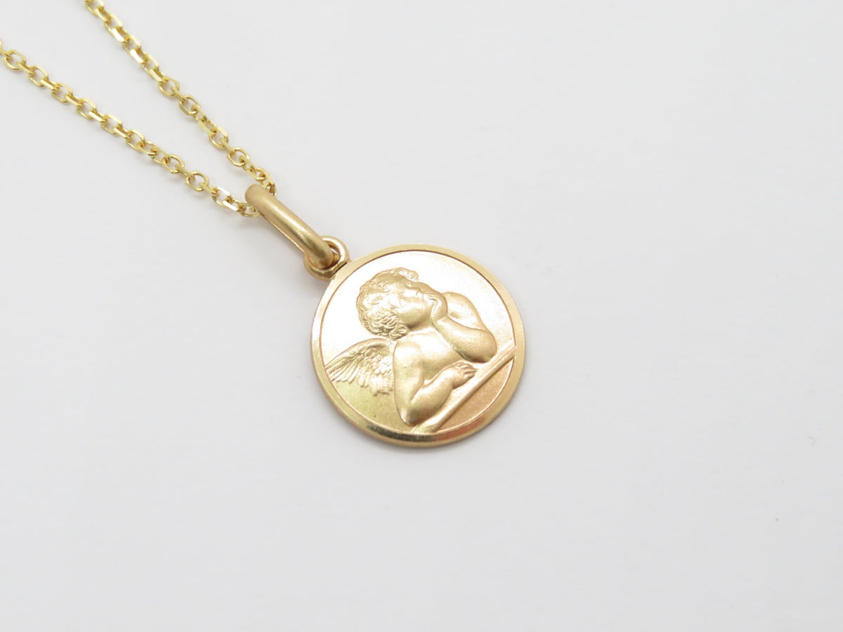 10k Yellow Gold Cherub Necklace – Liberal Jewellery