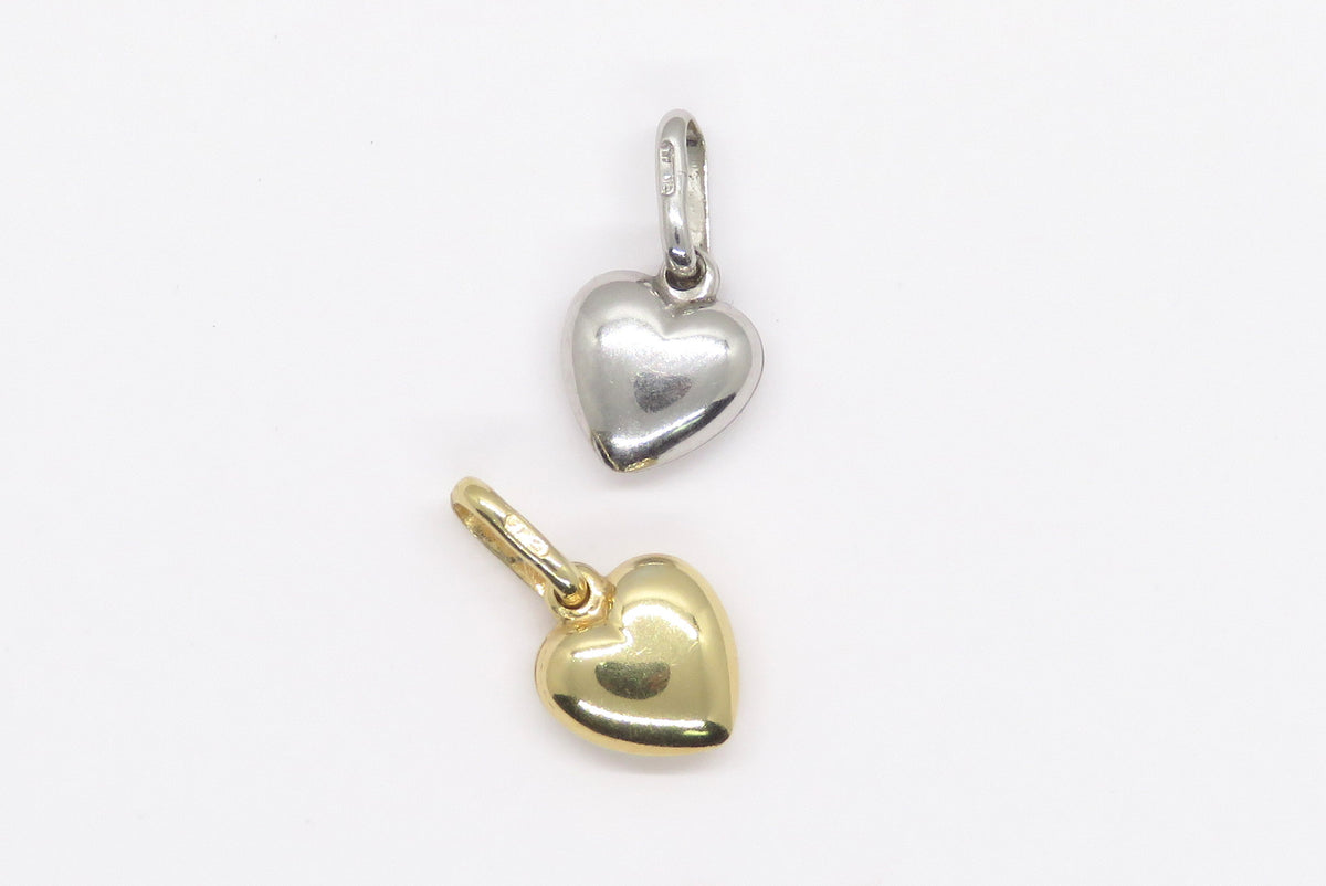 Small Puffy Heart Charm in 10K Gold