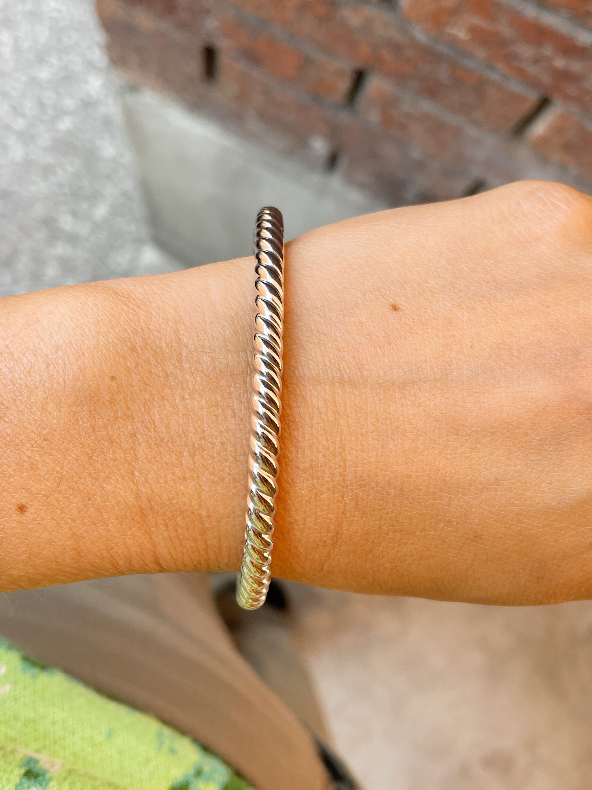 Sterling Silver Twisted Cable Bangle – Liberal Jewellery
