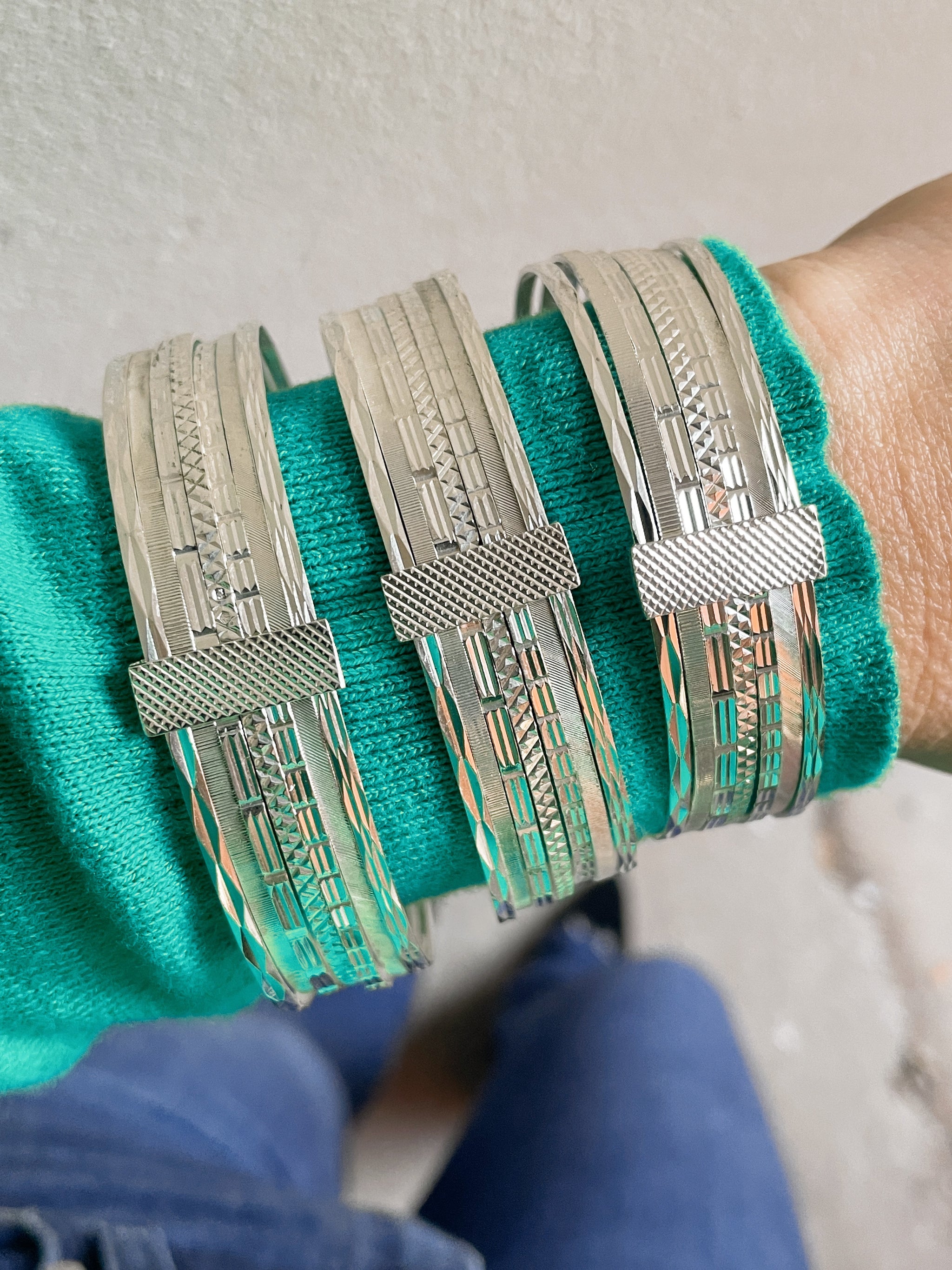 Sterling Silver Seven Day Bangle – Liberal Jewellery