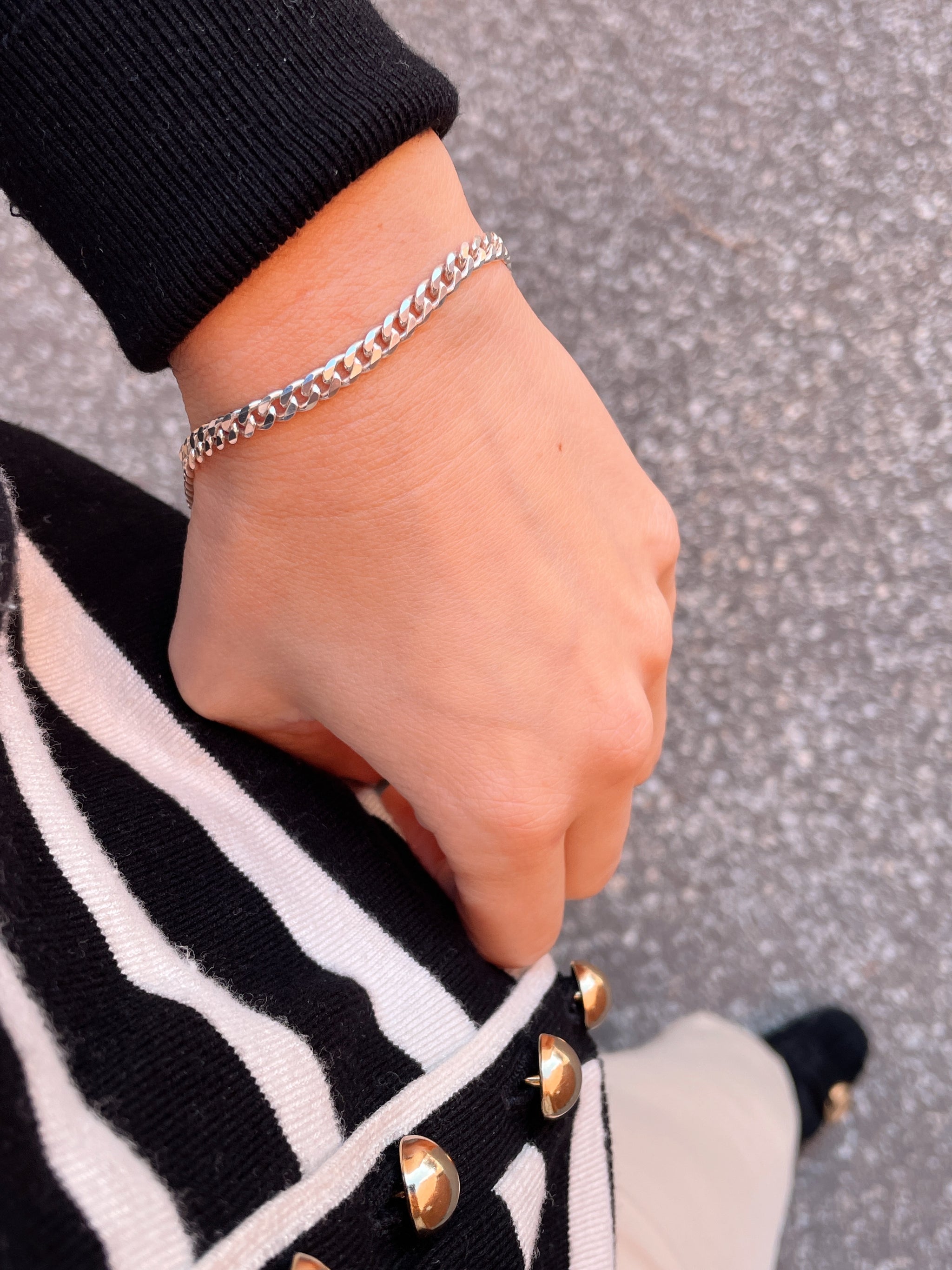 Sterling Silver Heavy Curb Bracelet – Liberal Jewellery