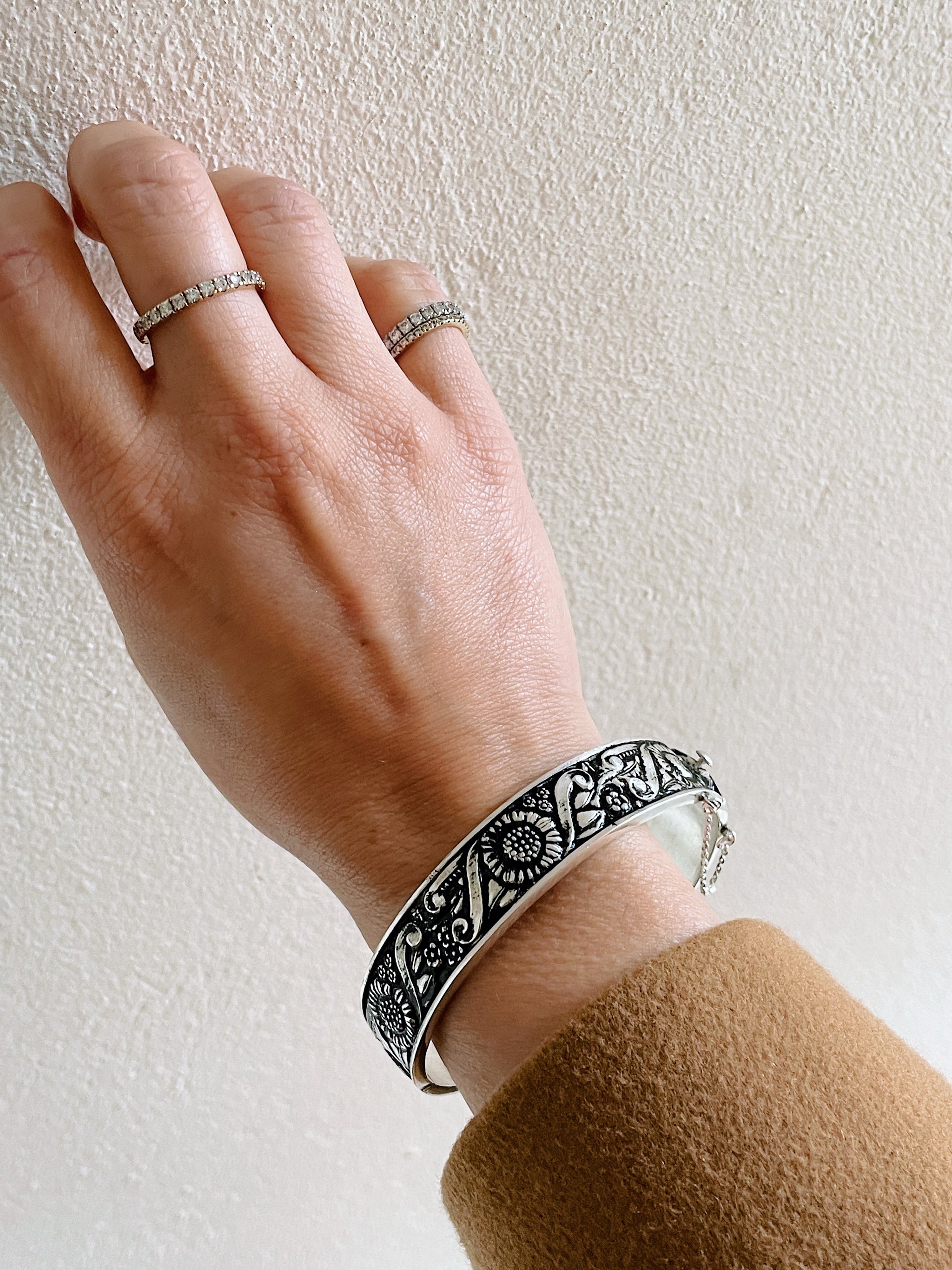Sterling Silver Heritage Bangle – Liberal Jewellery