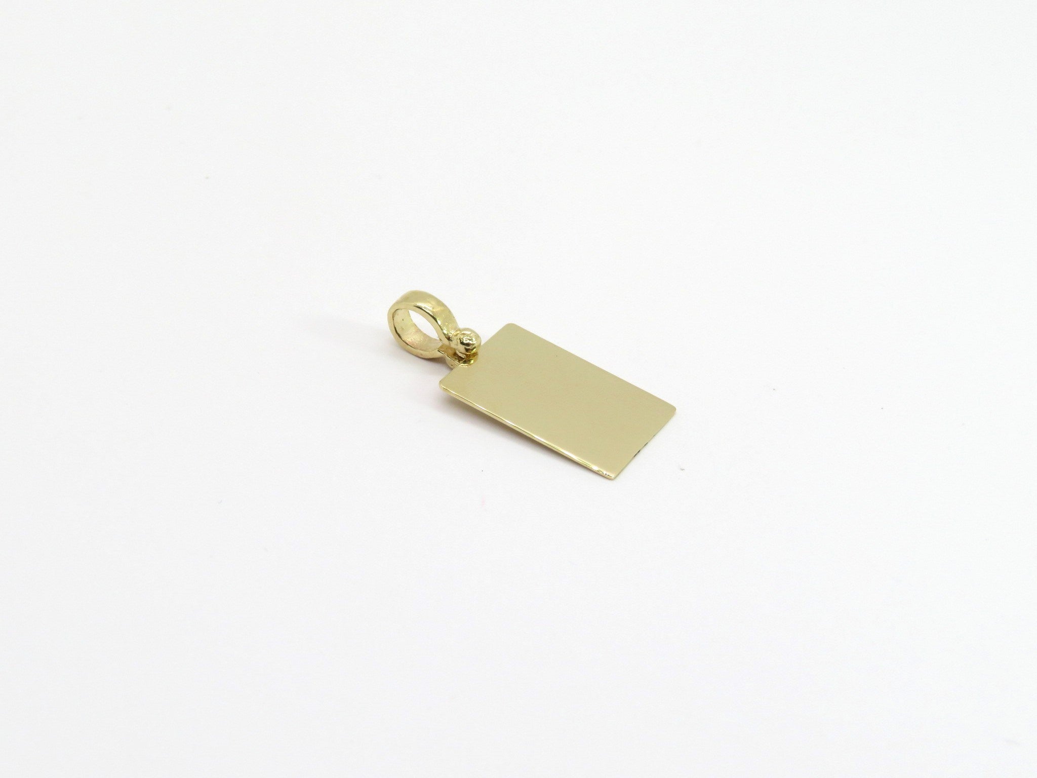 10k Yellow Gold Rectangular Tag Pendant – Liberal Jewellery