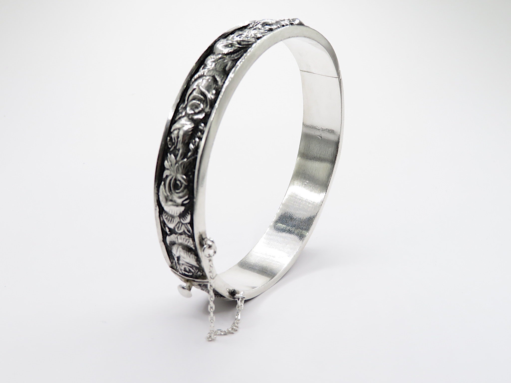 Sterling Silver Heritage Bangle – Liberal Jewellery