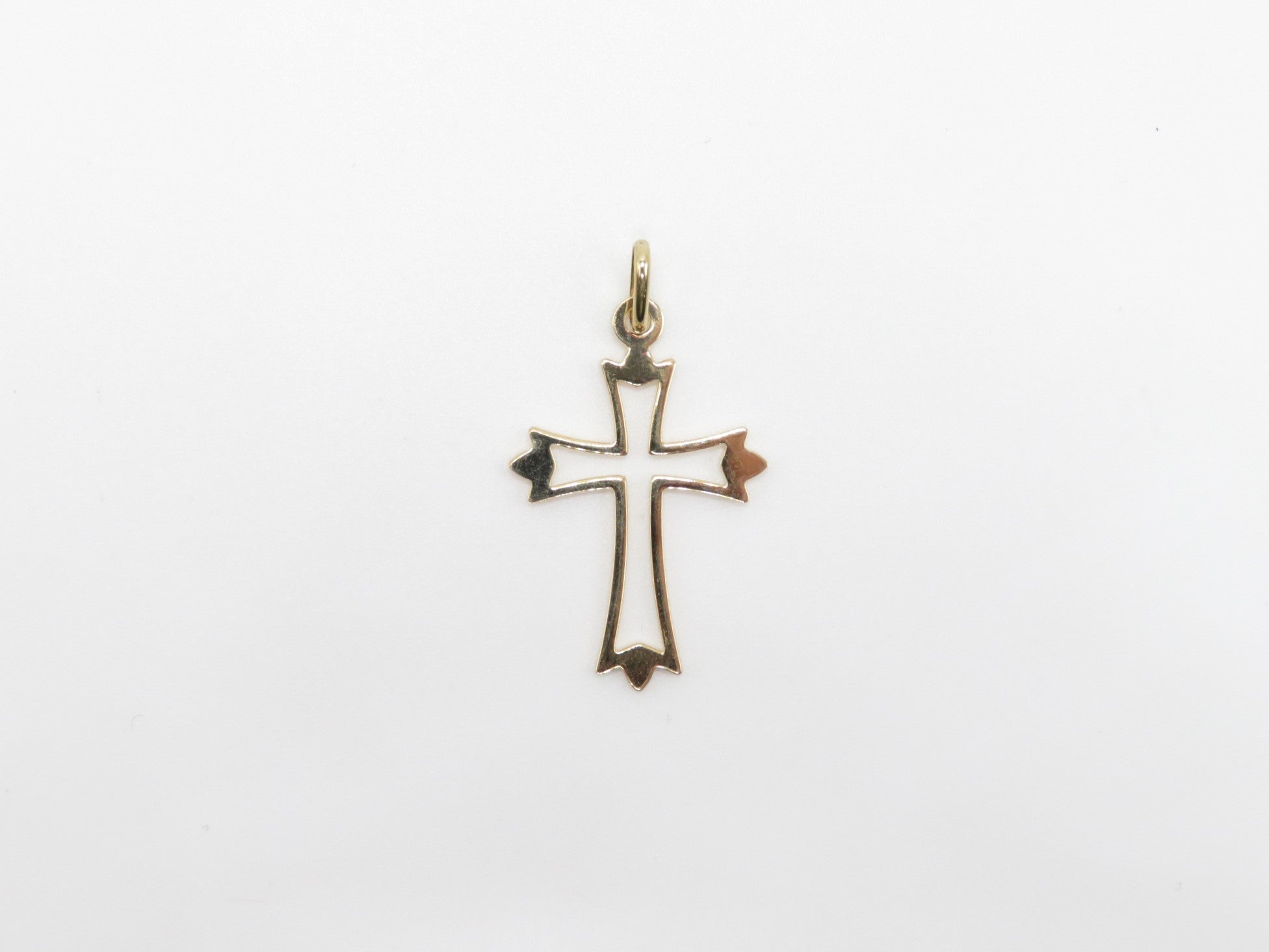 14k Yellow Gold Open Winged Cross Pendant – Liberal Jewellery
