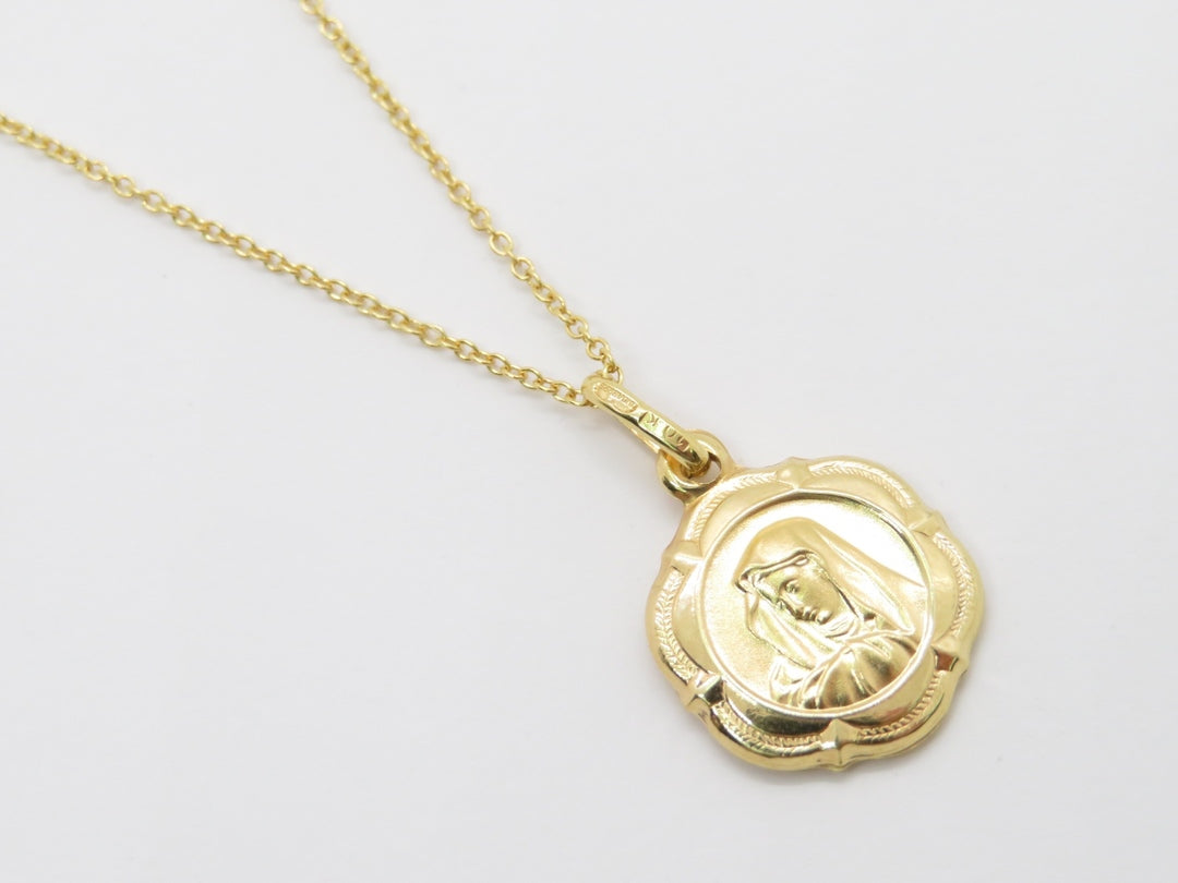 10k Yellow Gold Madonna Necklace