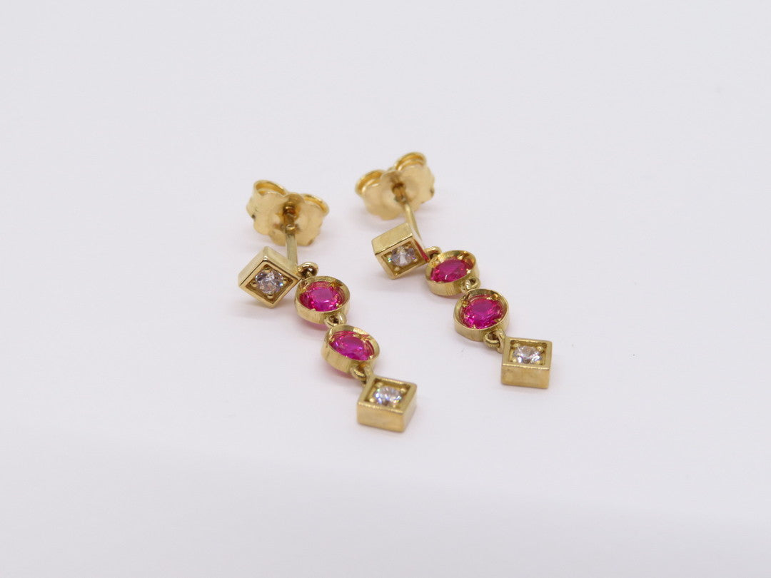 Clogau Welsh Poppy Diamond and Ruby Stud Earrings - Jewellery from WILCOX  AND CARTER JEWELLERS UK