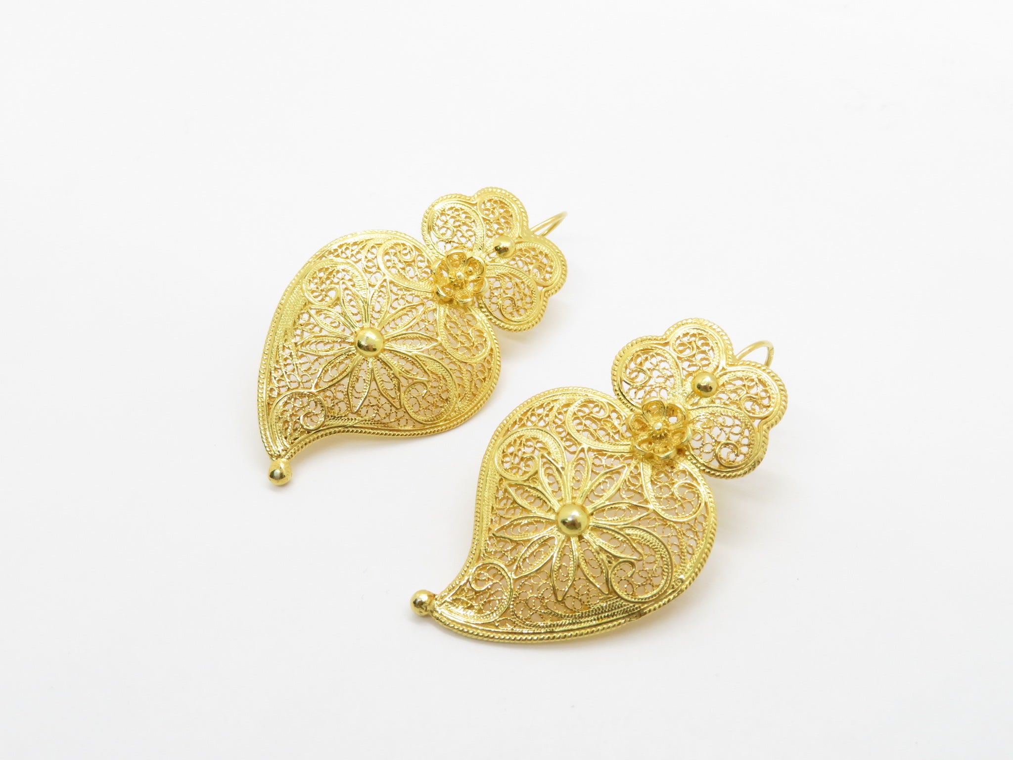 Sterling Silver Coração de Viana Earrings – Liberal Jewellery