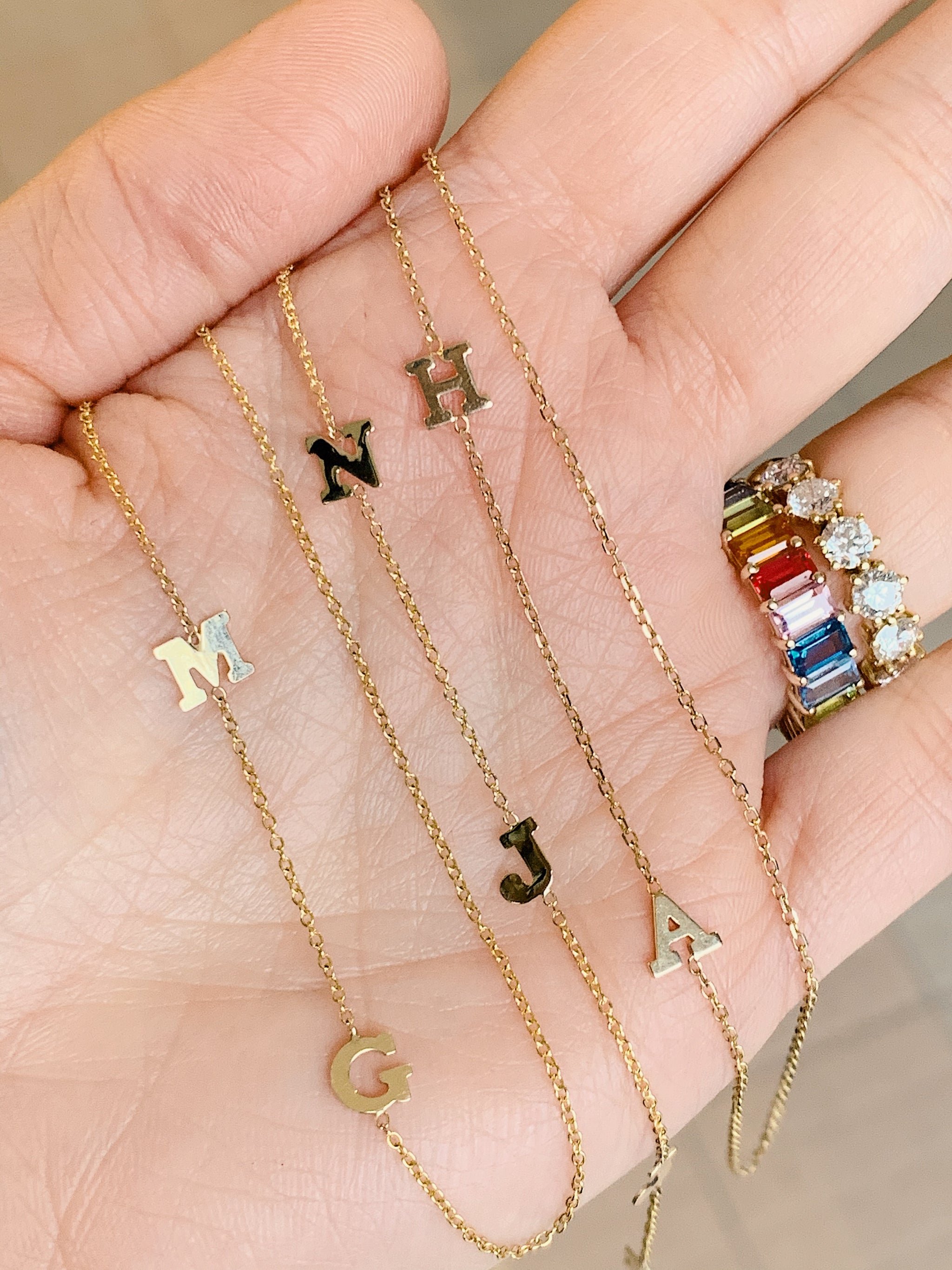 Initial Lock Pendant Necklace – Mint & Lily