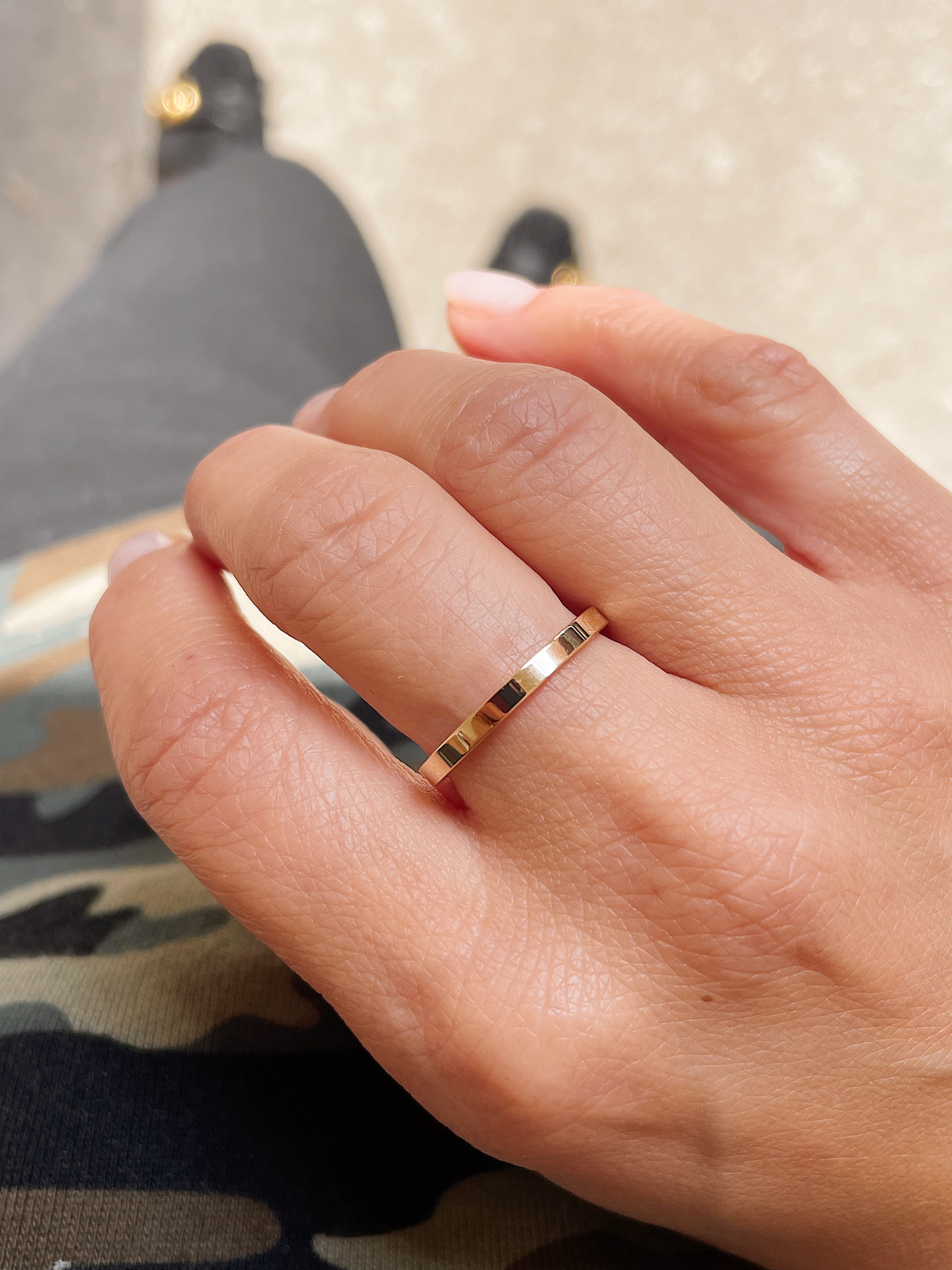 14k Yellow Gold Cigar Band – Liberal Jewellery - Main Image