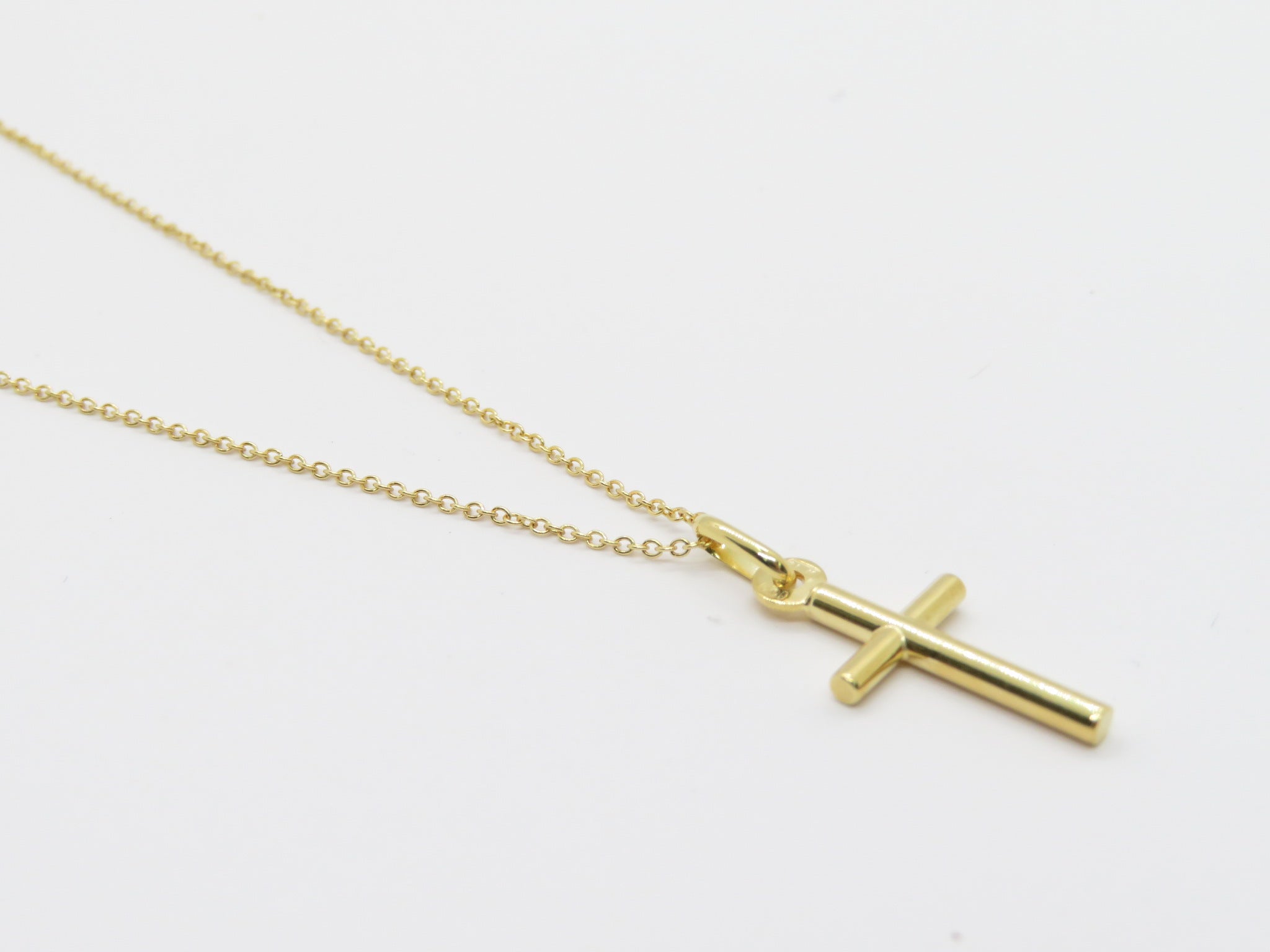 10k Yellow Gold Traditional Cross Necklace